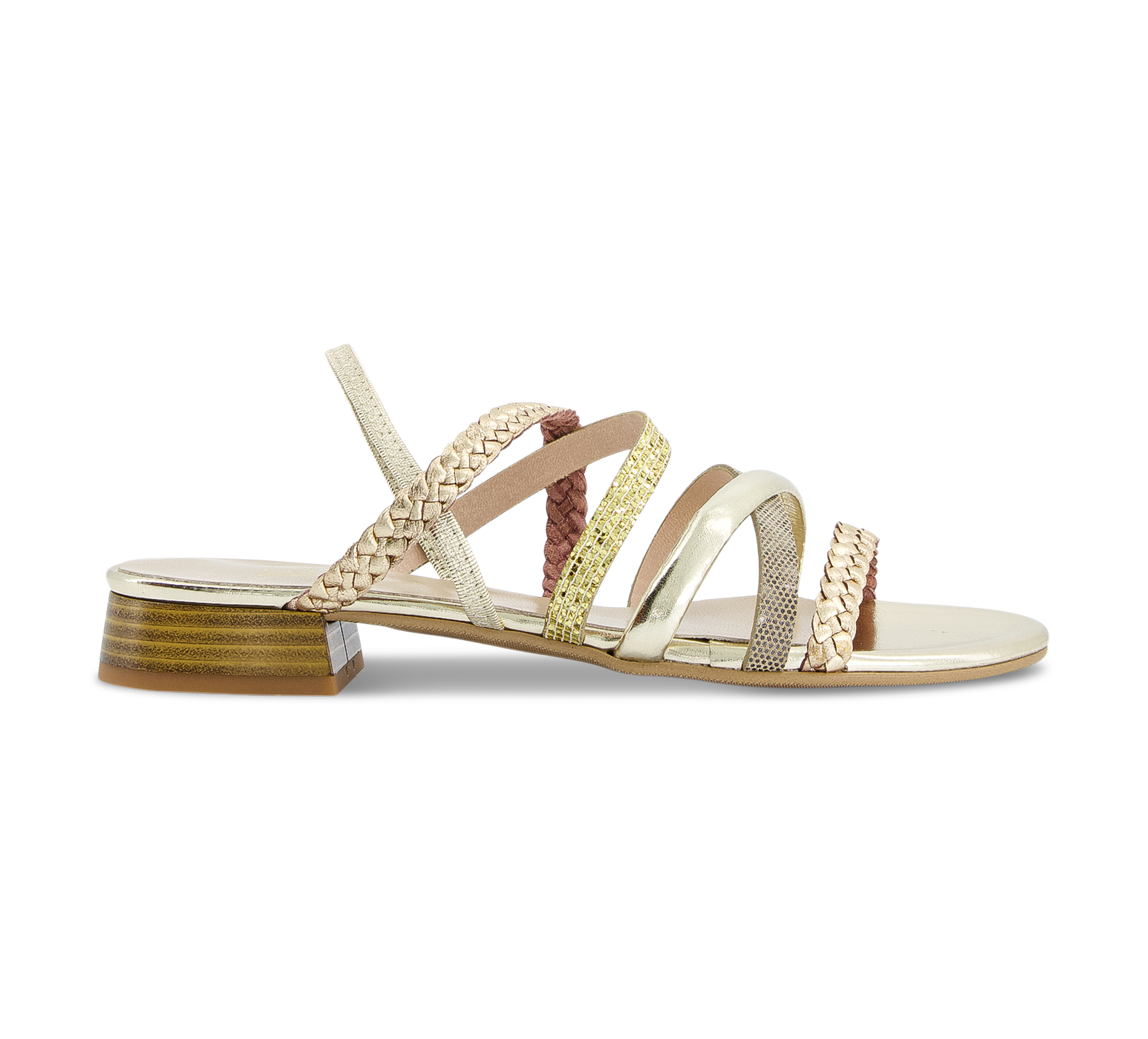 1874 by Walder Riemchensandalen gold
