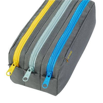 Trousse Trizip - 3 compartiments - 2 modèles : bleu marine ou gris - Viquel