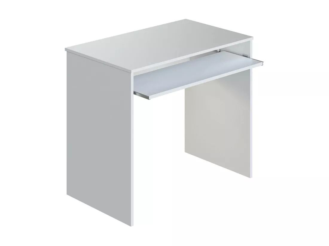 Dcapezz Desk, Bureau avec étagère, Table d'étude pour PC pour bureau ou chambre, Table d'étude, 90x54h79 cm, Blanc