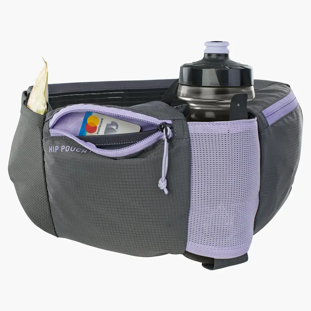 Evoc Hip Pouch Pro Hardloop Heuptas + Bidon 0.55L Grijs/Paars