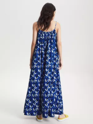 Vestido longo Tommy Hilfiger x Vacation com estampa floral e alças finas