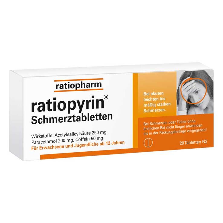 ratiopyrin® Schmerztabletten, 20 St