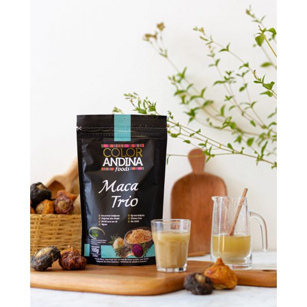 Color Andina Foods Maca Peruana Trio em Pó 100% Pura 100g