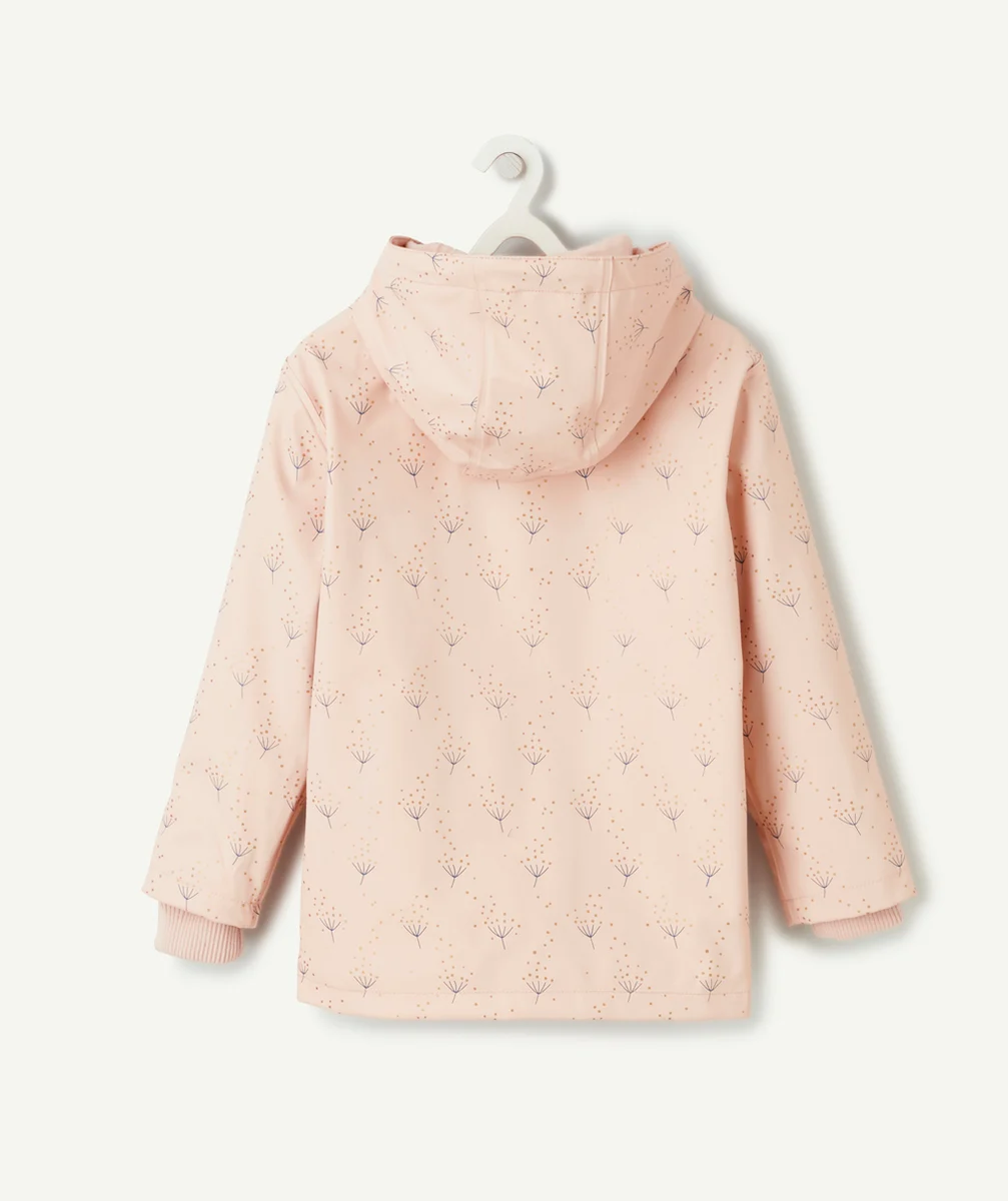 FRESKIMPERMÉABLE ROSE AVEC IMPRIMÉ PISSENLIT