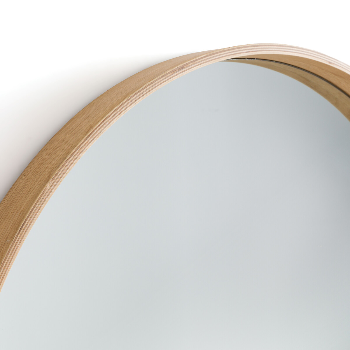 LA REDOUTE INTERIEURS<br>Espelho redondo em folheado de carvalho Ø80 cm, Alaria