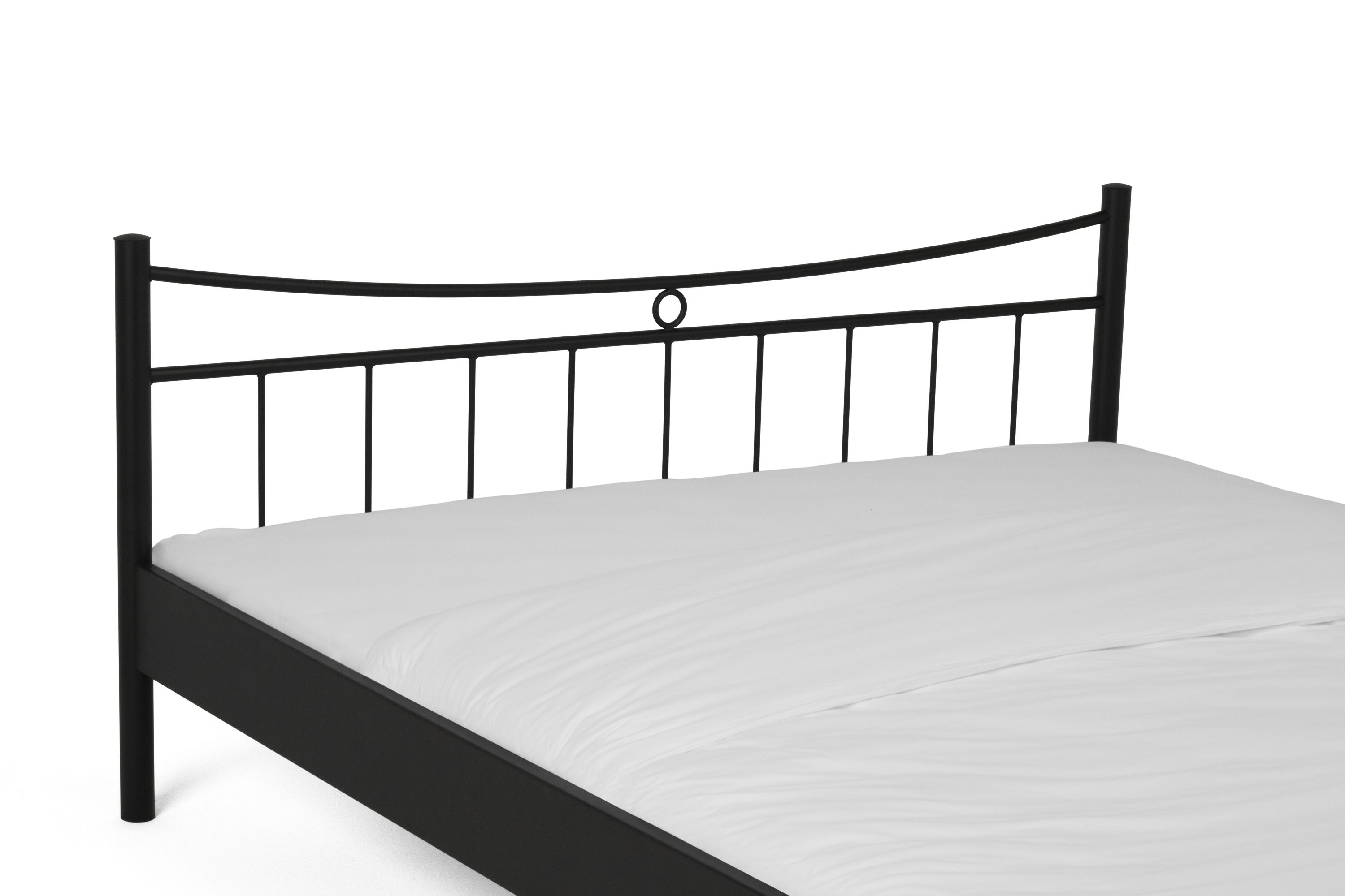 Metallbett Mercury 140 x 200 cm Metall Schwarz struktur