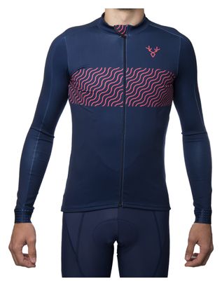 Maillot Pluie Manches Longues LeBram Pailhères Bleu Rose Coupe Pro