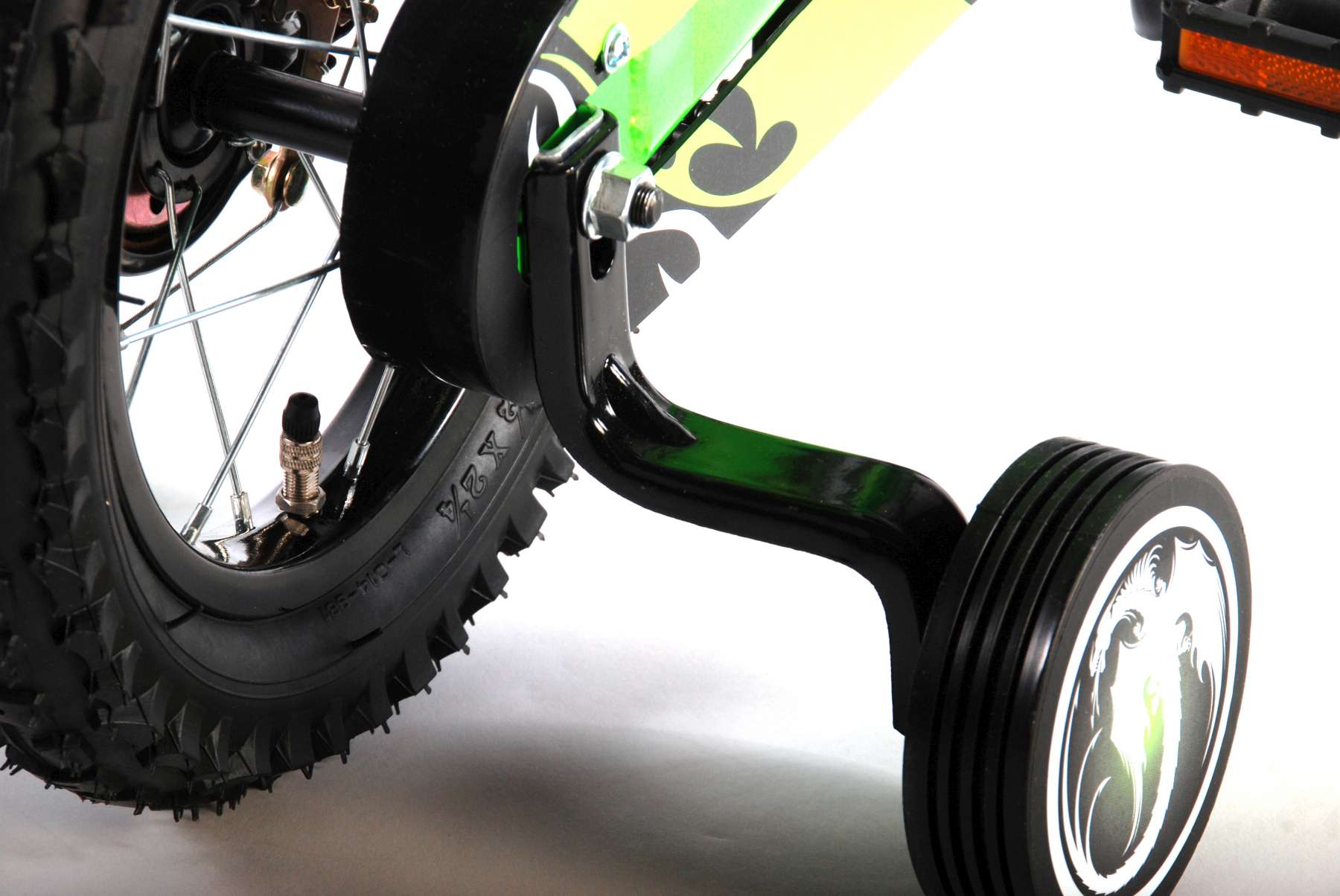 Kinderfahrrad Motorrad für Jungen 12 Zoll Kinderrad in Grün