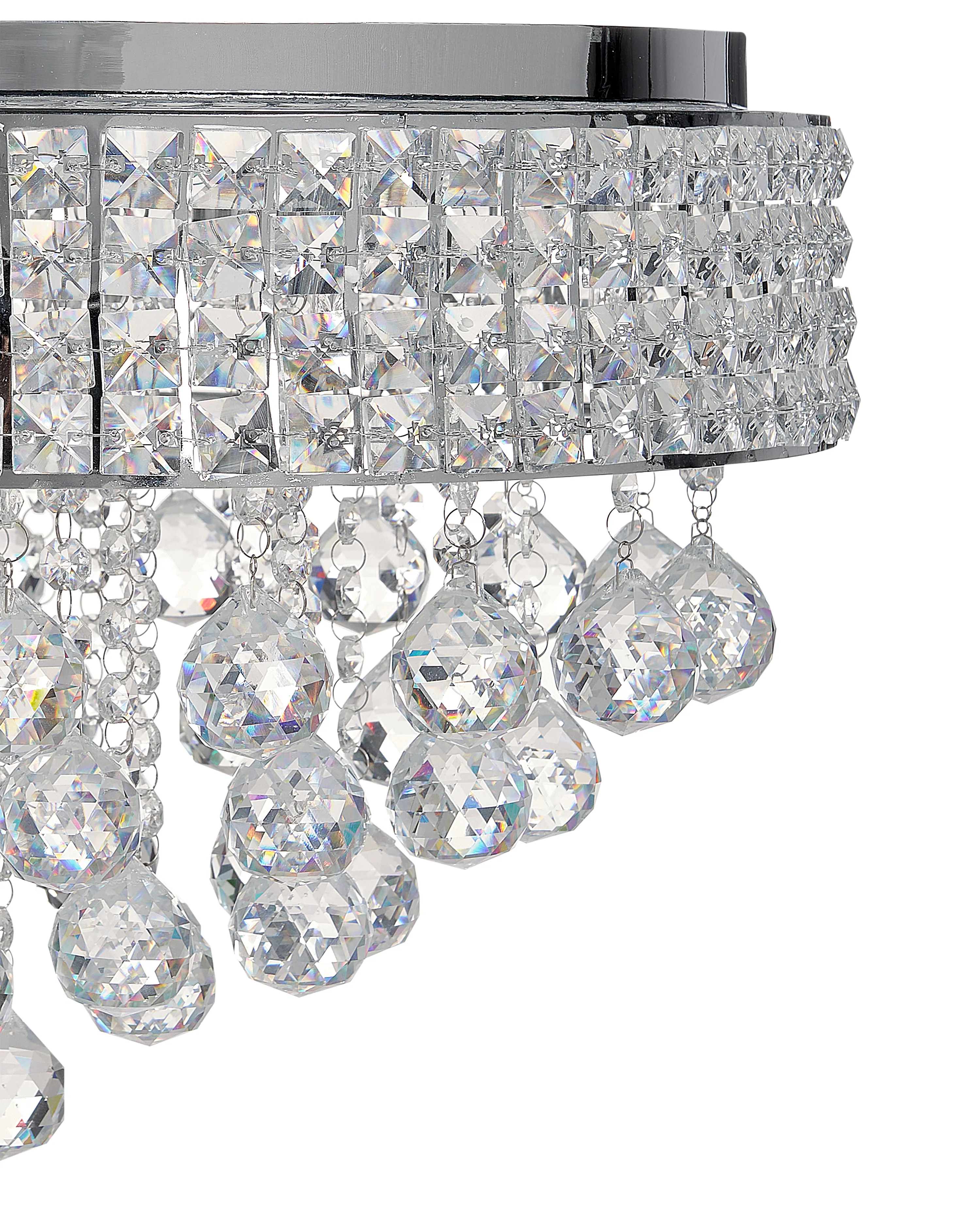 Kroonluchter CEDEIRA Kristal Zilver
