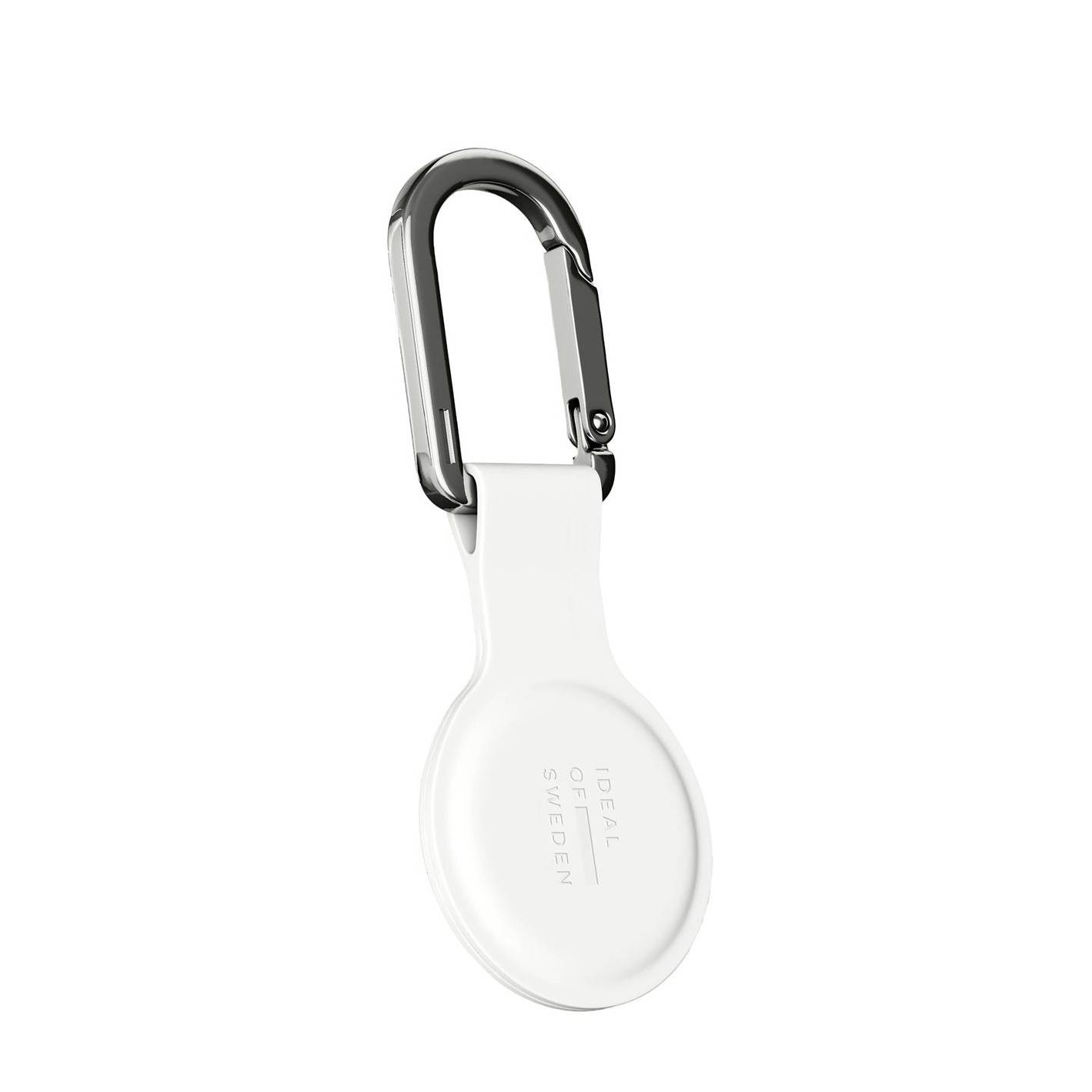 Apple AirTag Anhänger Silikon Hülle Schlüsselanhänger mit Karabinerhaken (IDATHSI-10) - Weiss