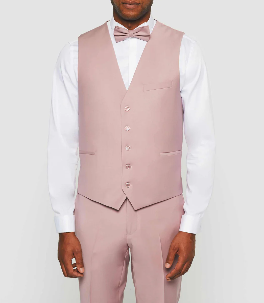 Gilet de costume rose 