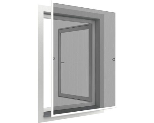 Insectenhor voor kozijnen, aluminium, geen boren nodig, wit, 100x120 cm