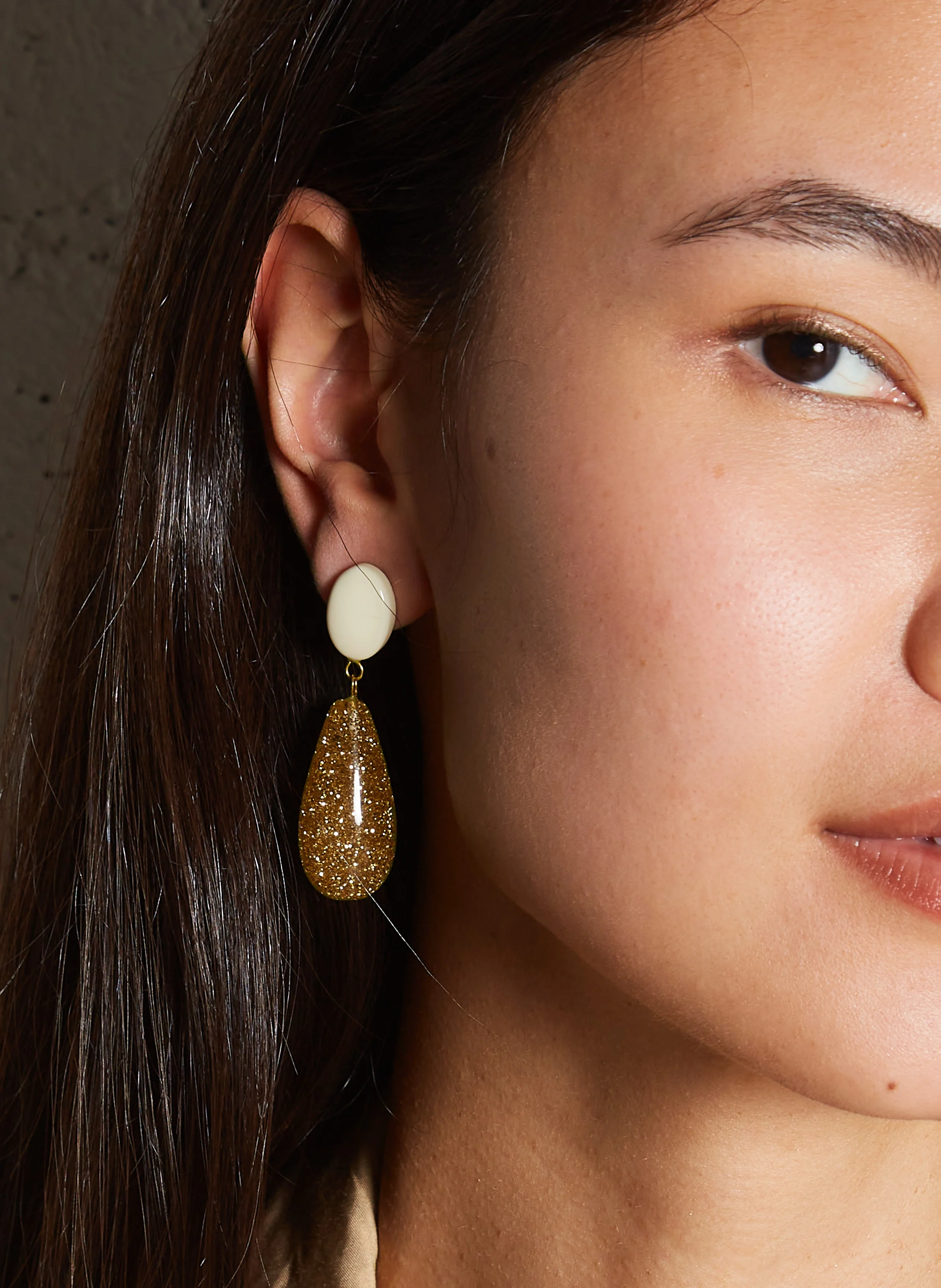 GALLIA - Boucles d'oreilles pendantes | Blanc