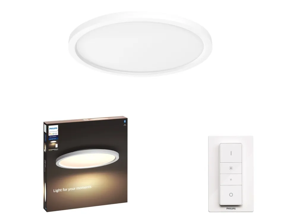 Philips Hue White ambiance Aurelle - Loftslampe - LED - 24.5 W - køligt dagslys/varmt hvidt lys - rund - hvid