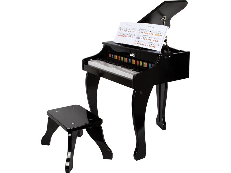 small foot Klavier Kinderflügel Edler Kinder-Flügel in Hochglanz-Schwarz – erstes Musikinstrument
