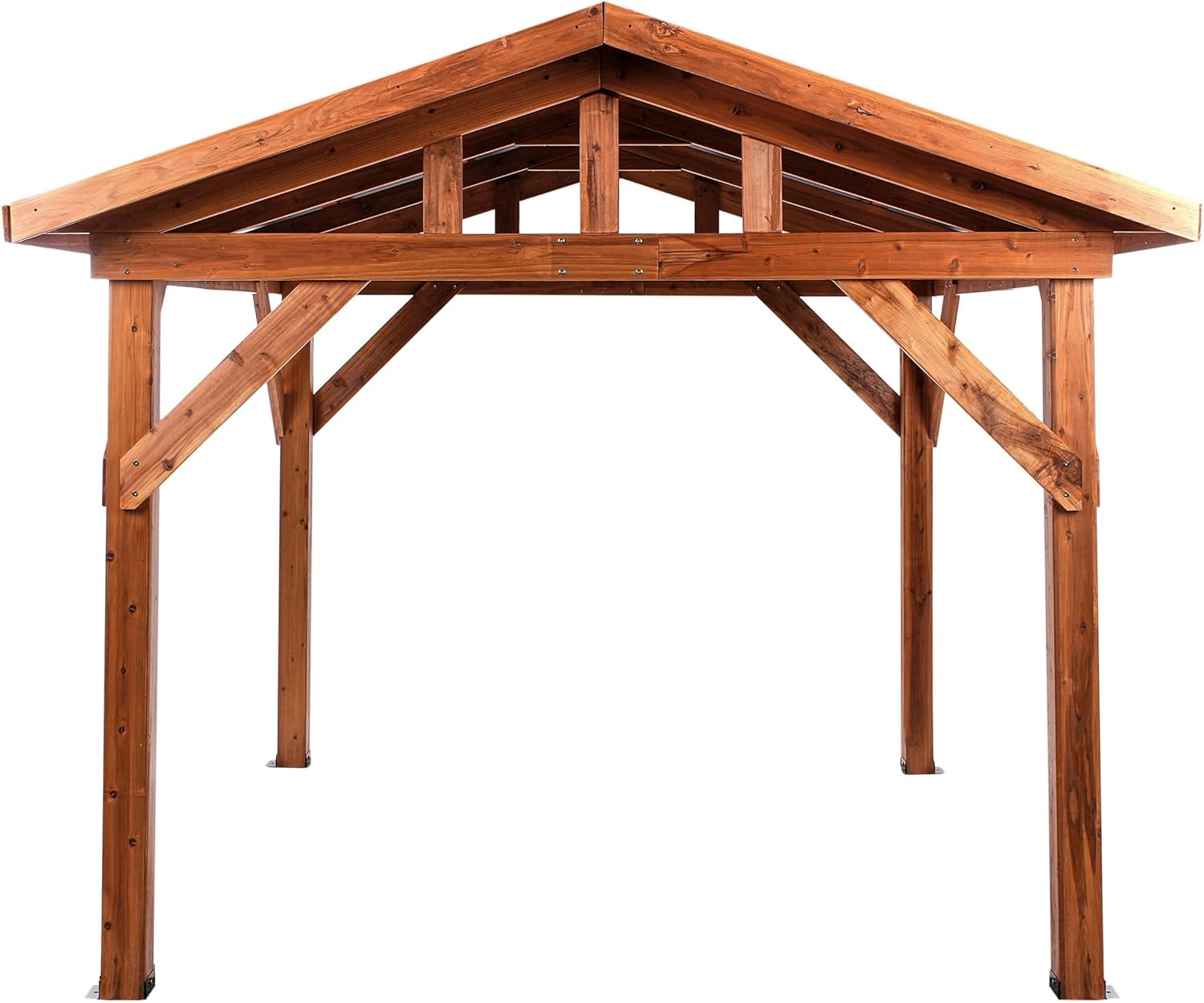 Gartenpavillon Tannenholz Hellbraun rechteckig 296x350 cm mit Metalldach Secchia