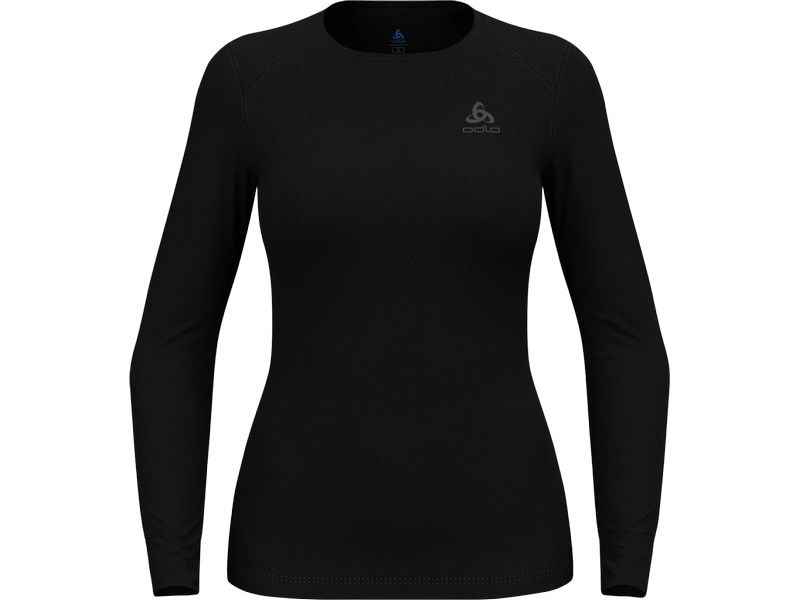 odlo Langarm Damen Unterhemd Active Warm, Schwarz - L Wärmendes Damen-Unterhemd mit langen Ärmeln