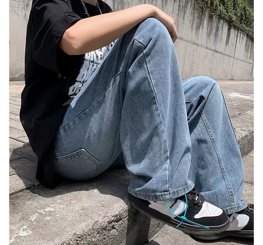 Urtishia - High-Waist Wide-Leg Jeans