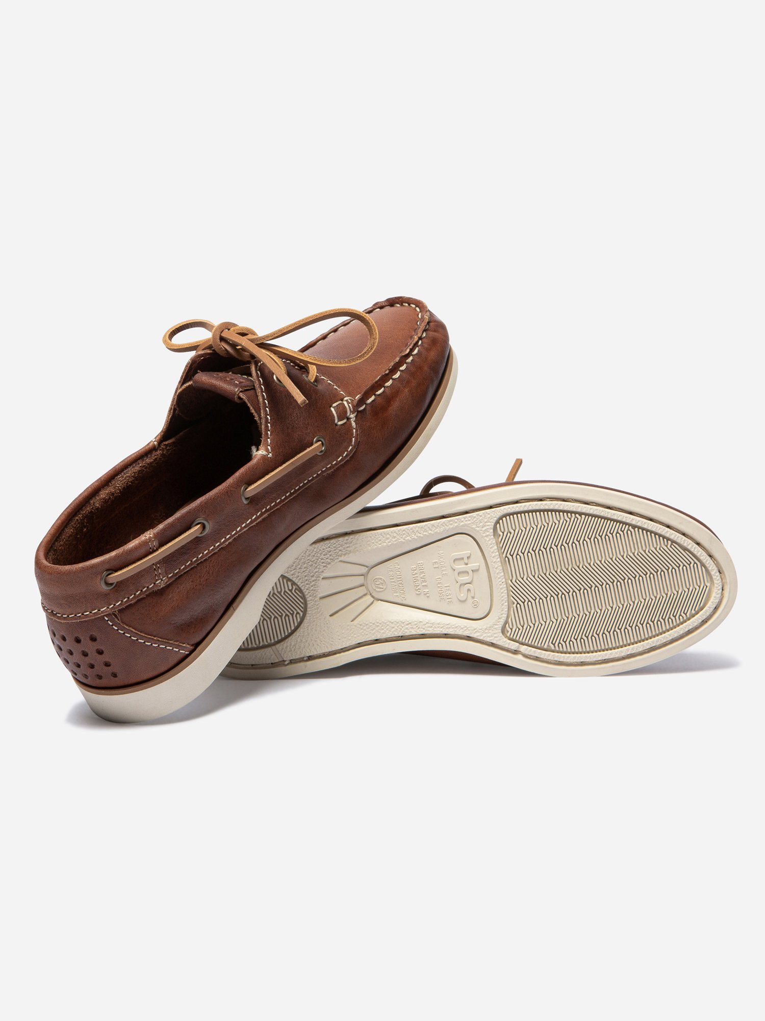 Chaussures Bateau Femme Cuir Marron