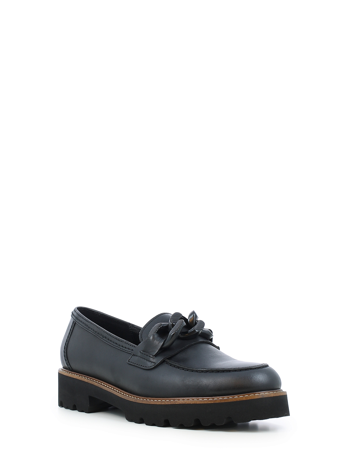 Gabor Black Natural Leather Loafer