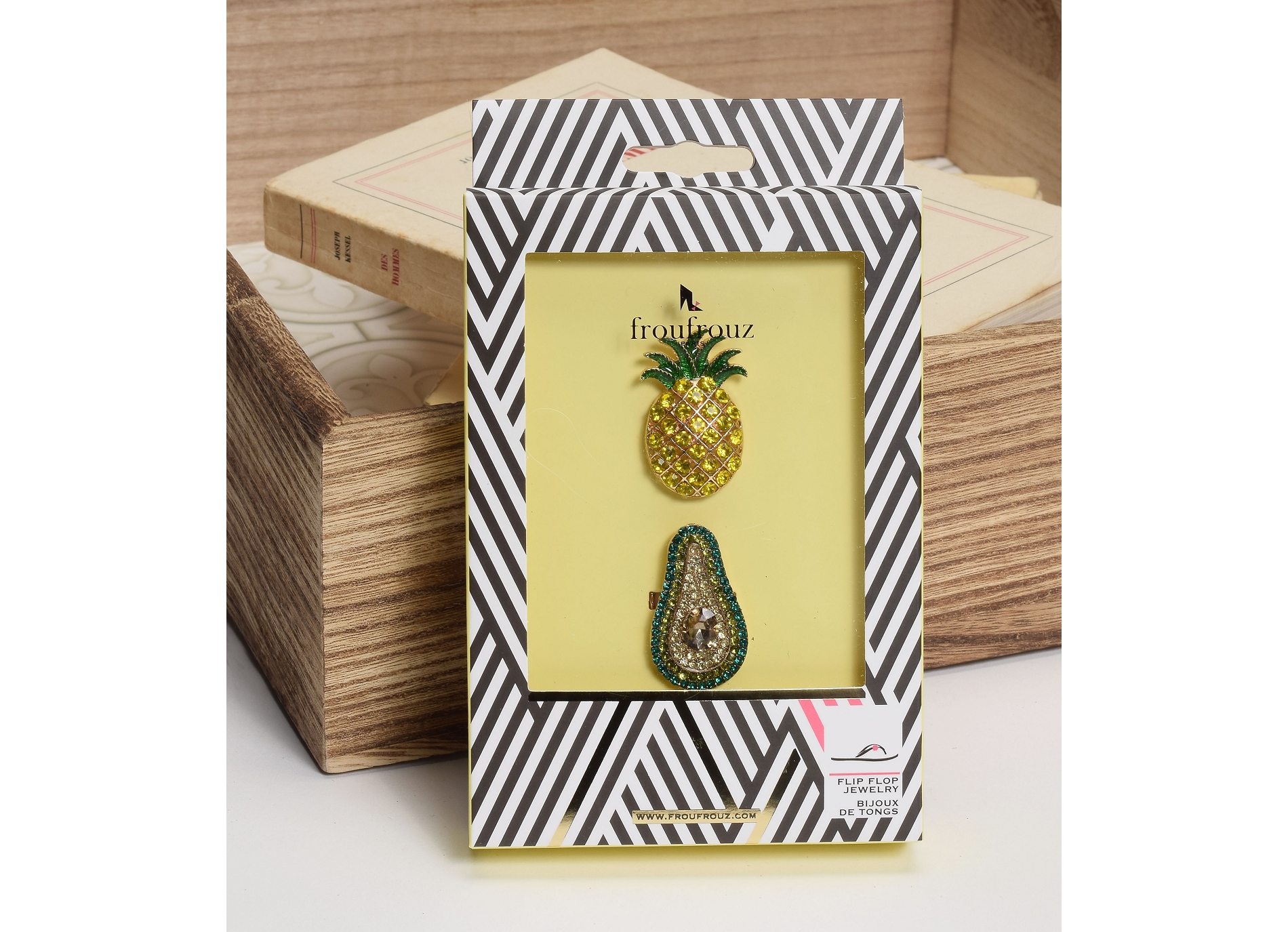 Bijou ananas avocat multicolore