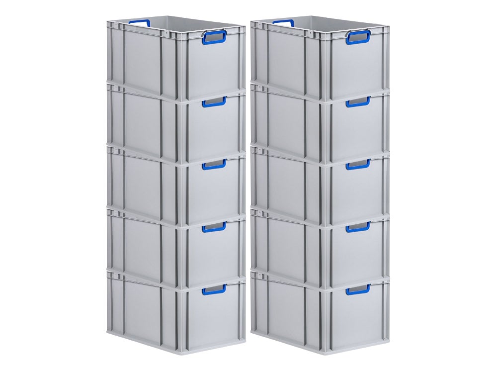 PROREGAL Eurobox Nextgen Kleur HxBxD 32 x 40 x 60 cm 65 liter Handgrepen Blauw Open Versterkte Bodem Euro Container Transportbox