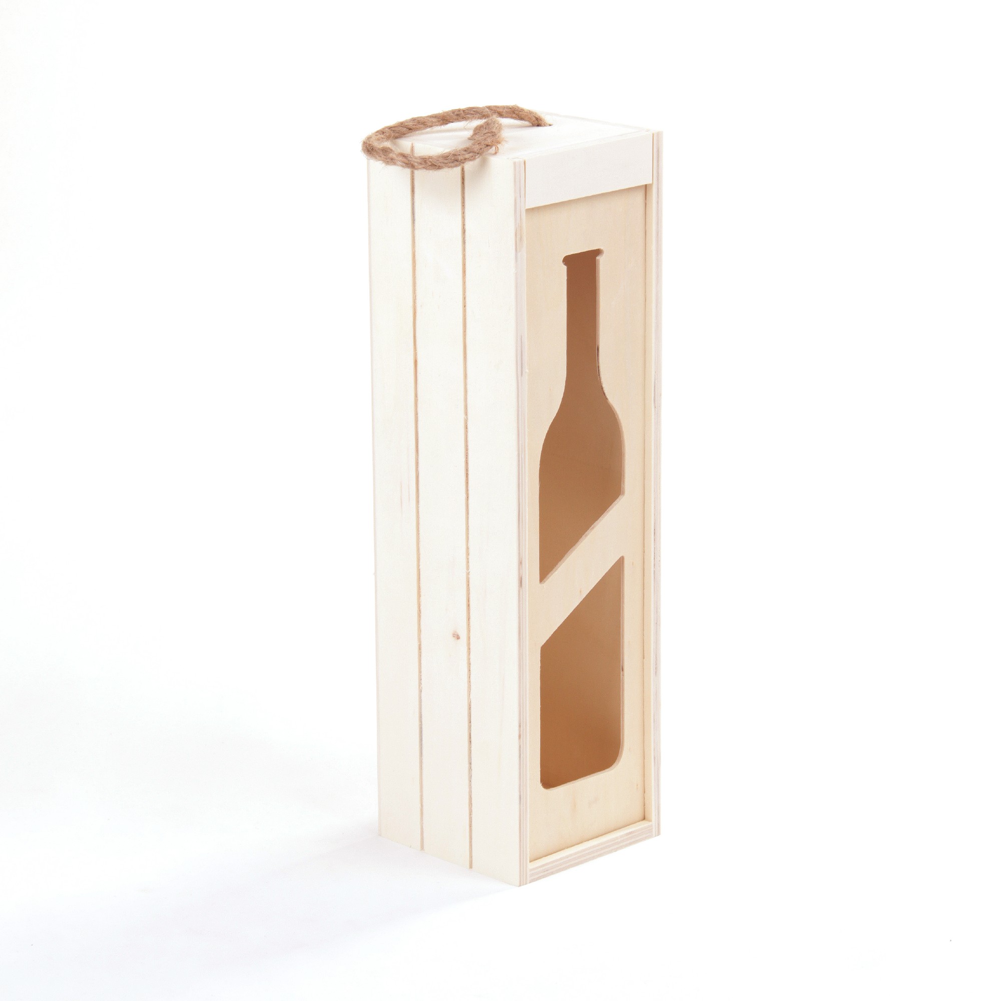 Weinflaschenbox 'Ailin', für 1 Flasche, L 35 cm, B 10 cm, H 10 cm von fischer's lagerhaus