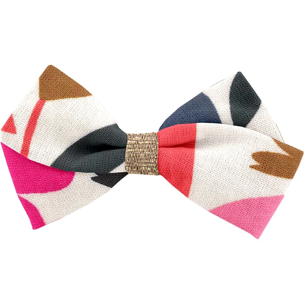 Petite Barrette Double Noeud Croisé Champ Floral