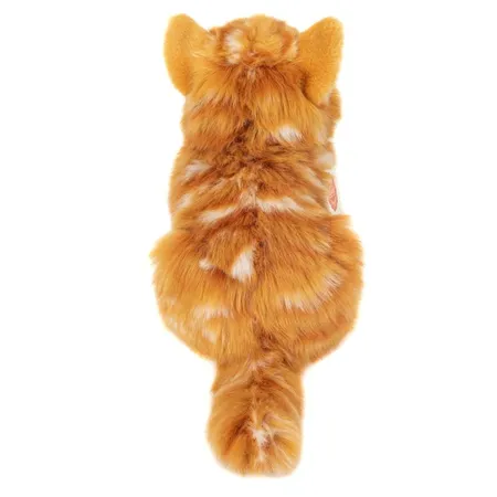 Teddy Hermann Katze liegend rot getigert 20 cm