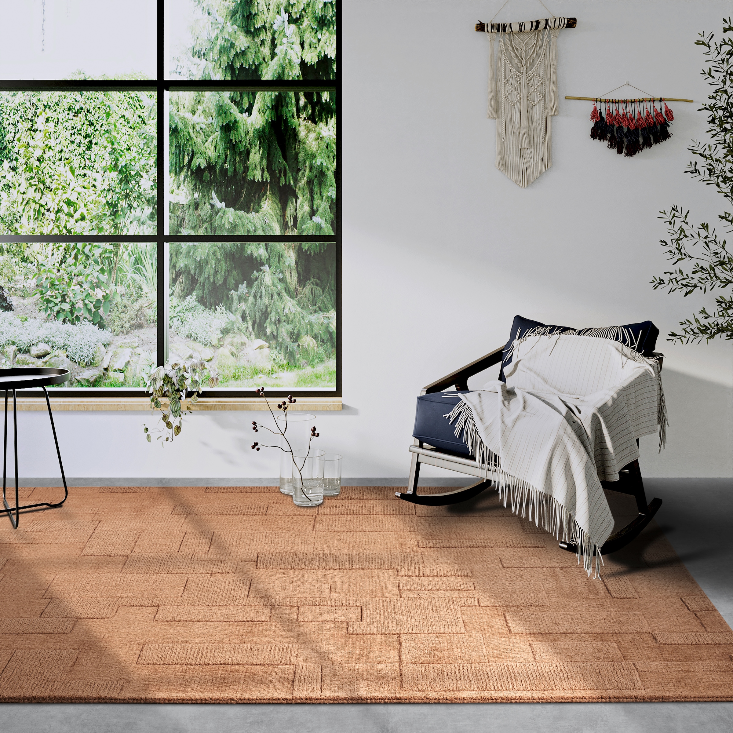 Villeroy & Boch Wollteppich »Wilhelmine« rechteckig 10 mm Höhe Läufer, handgewebt, Wolle, Natur, Wohnzimmer, Geometrie, Boho