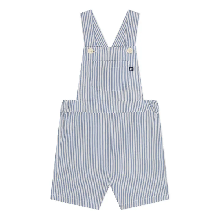 Petit Bateau Salopette Murphy Seersucker | Bleu