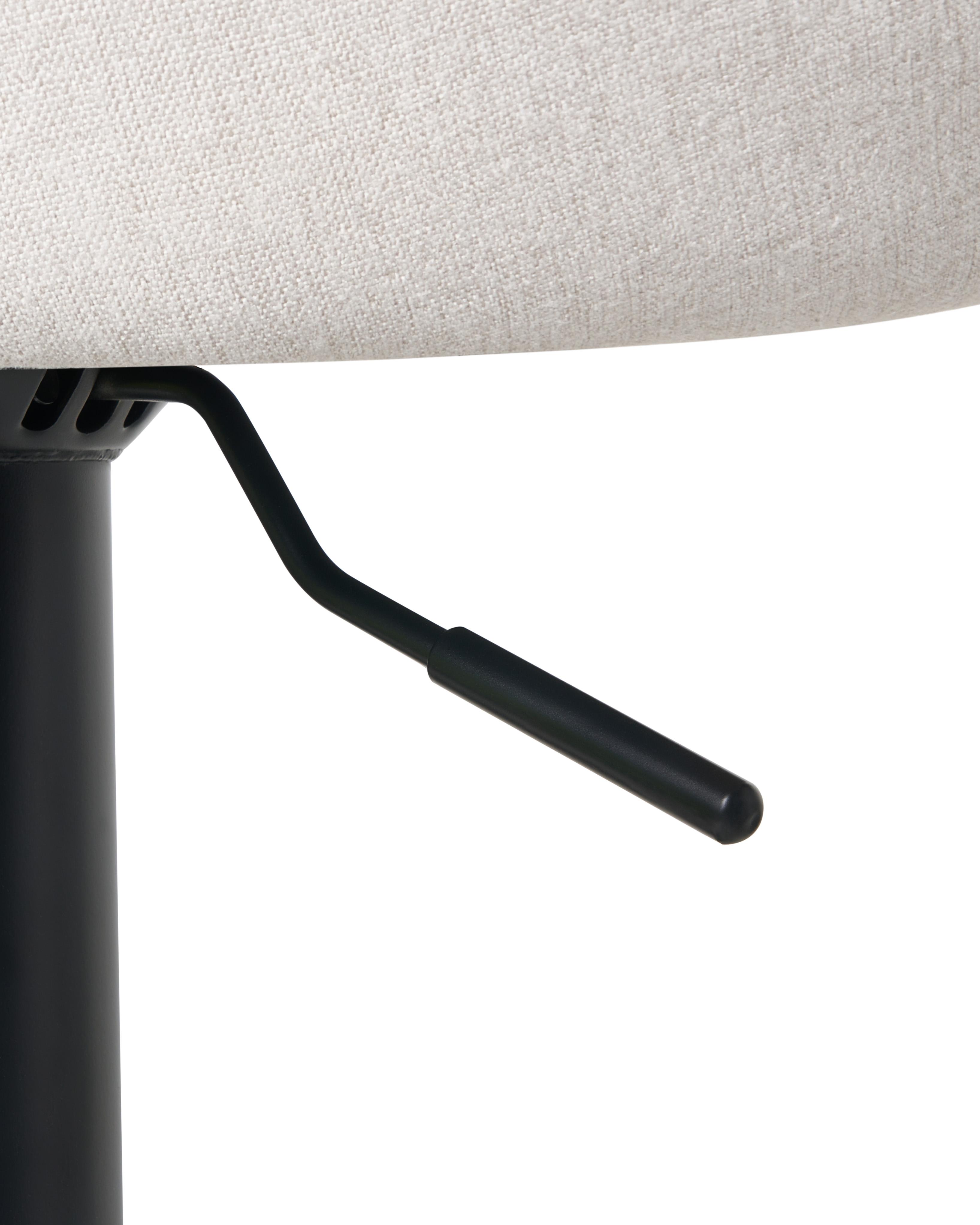 Set van 2 barkrukken MEDULIN Stof draaibaar Lichtgrijs