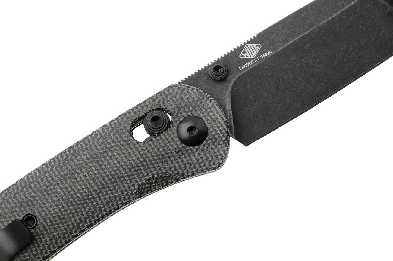 KNAFS Lander 2 KNAFS-00407 Tanto S35VN, Black Micarta, zakmes