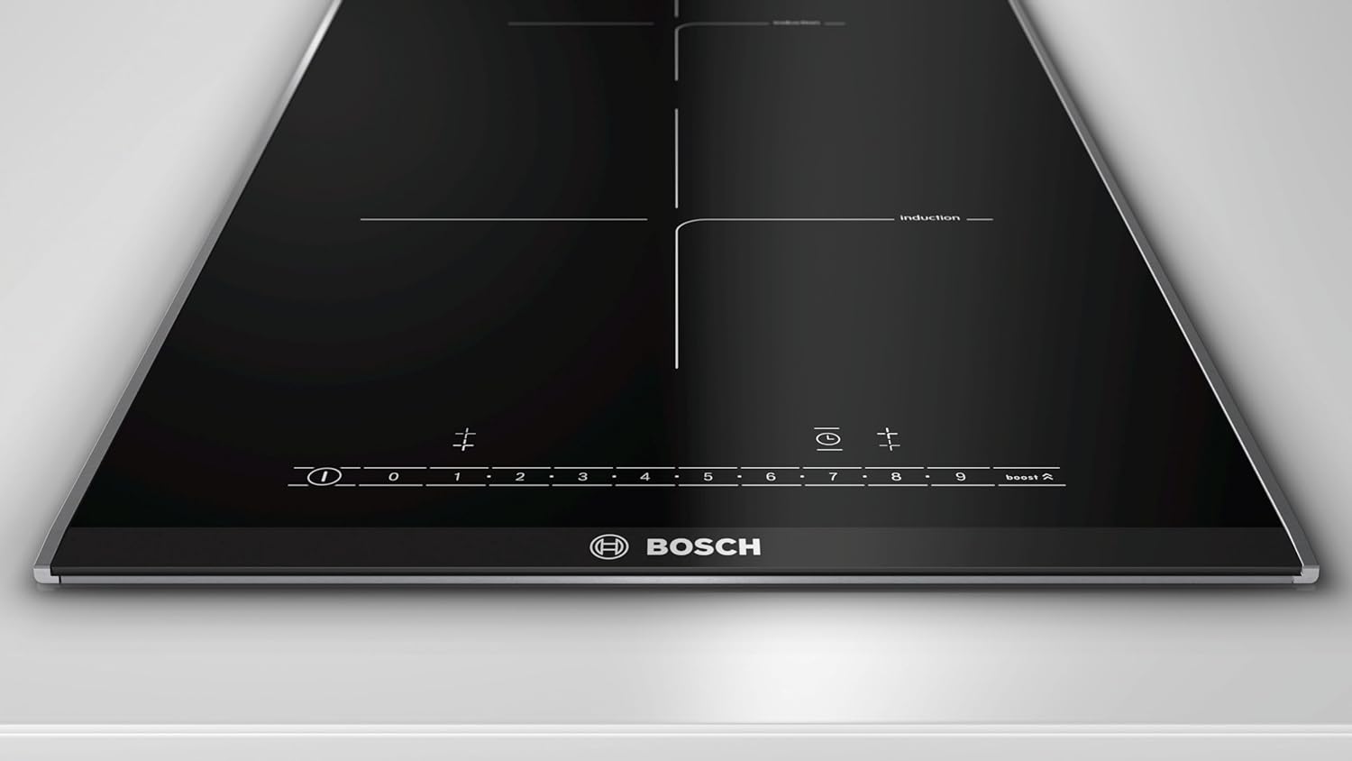 Bosch PIB375FB1E Serie 6 Domino-Induktionskochfeld, 30 Breit, PowerBoost Schnelleres Kochen, DirectSelect Intuitive Bedienung, ComfortProfil Elegant Dekorloses Design, ReStart, QuickStart