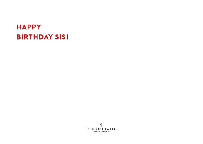 The Gift Label | Verjaardagskaart | Happy Birthday Sis