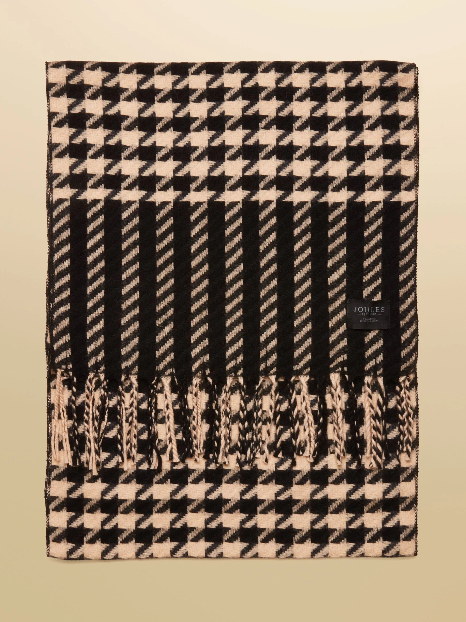 Zwart & bruin - Joules Langtree Large Scarf