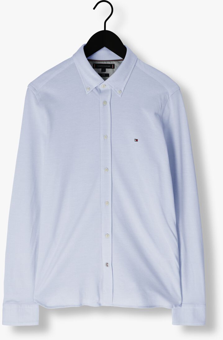 TOMMY HILFIGER lichtblauwe tommy hilfiger klassiek overhemd 1985 knitted sf shirt