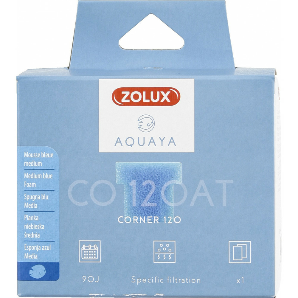 Filtre pour pompe corner 120, filtre co 120 at mousse bleue medium x1. Pour