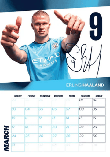 Manchester City Fc  - 2025 A3 Calendar