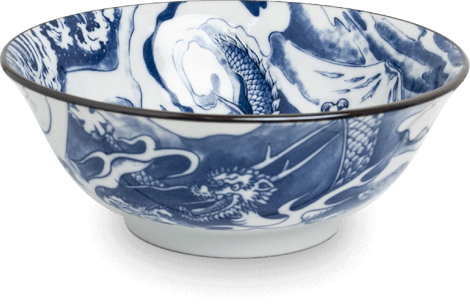 Oriental Kom 20.5cm Blue Dragon