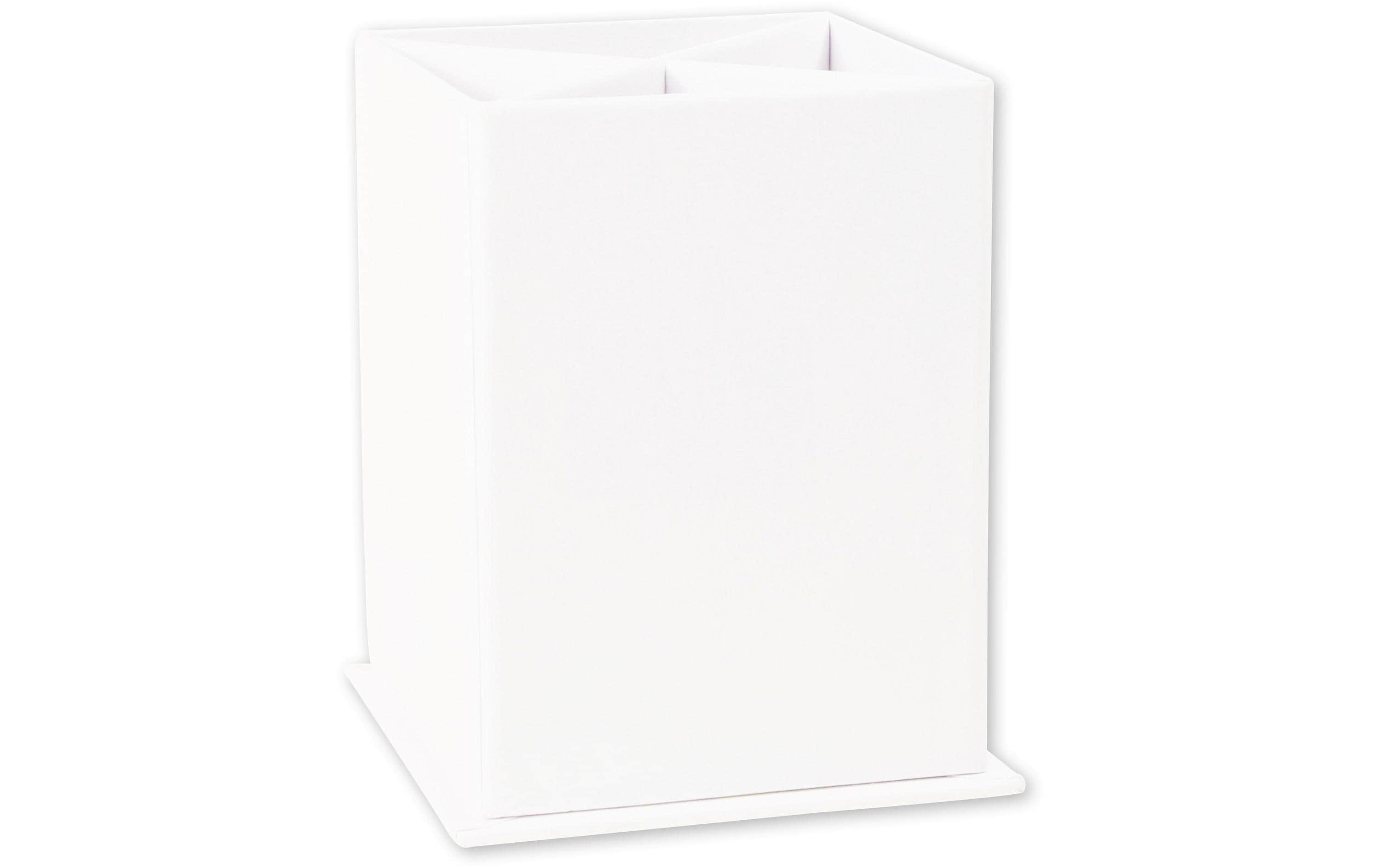 Stiftehalter 8 x 8 x 11 cm, WeissPersonalisierbarer Stiftehalter