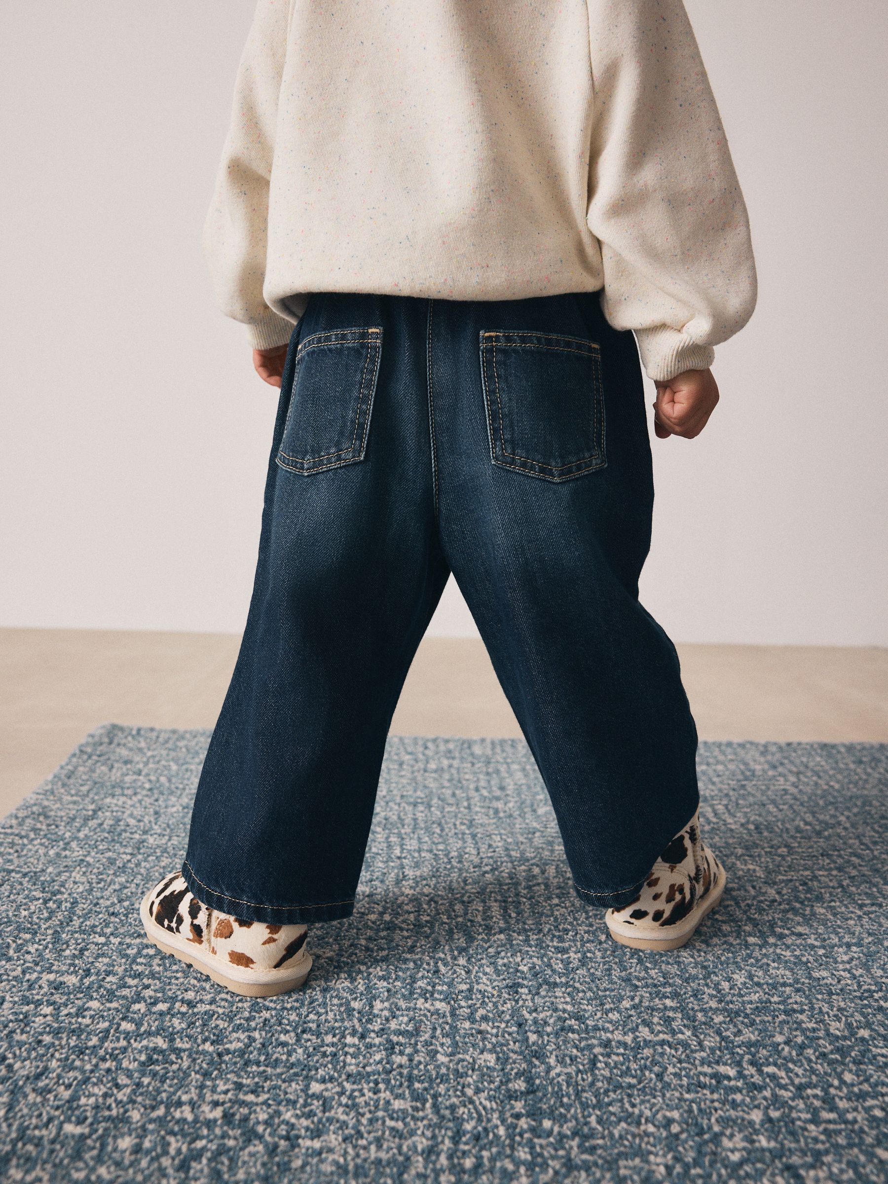 Donker gewassen denim - Jeans met wijde pijpen (3 mnd-7 jr)