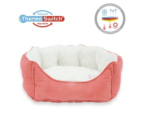 Hondenbed ThermoSwitch Andros S 45 x 38 cm koraal/crème