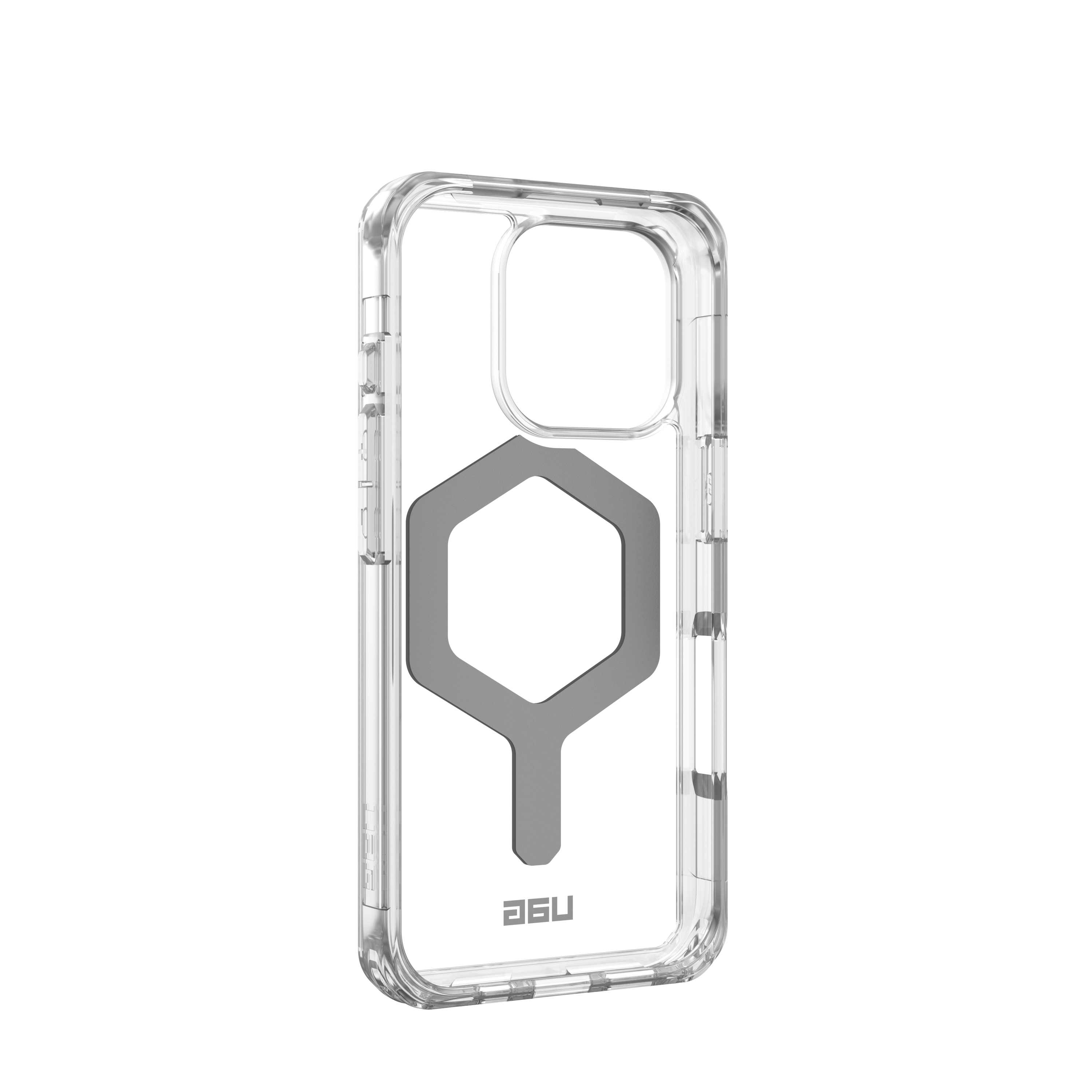 iPhone 16 Pro MagSafe Hybrid Schutzhülle Plyo (114480114333) - Transparent (Silber)