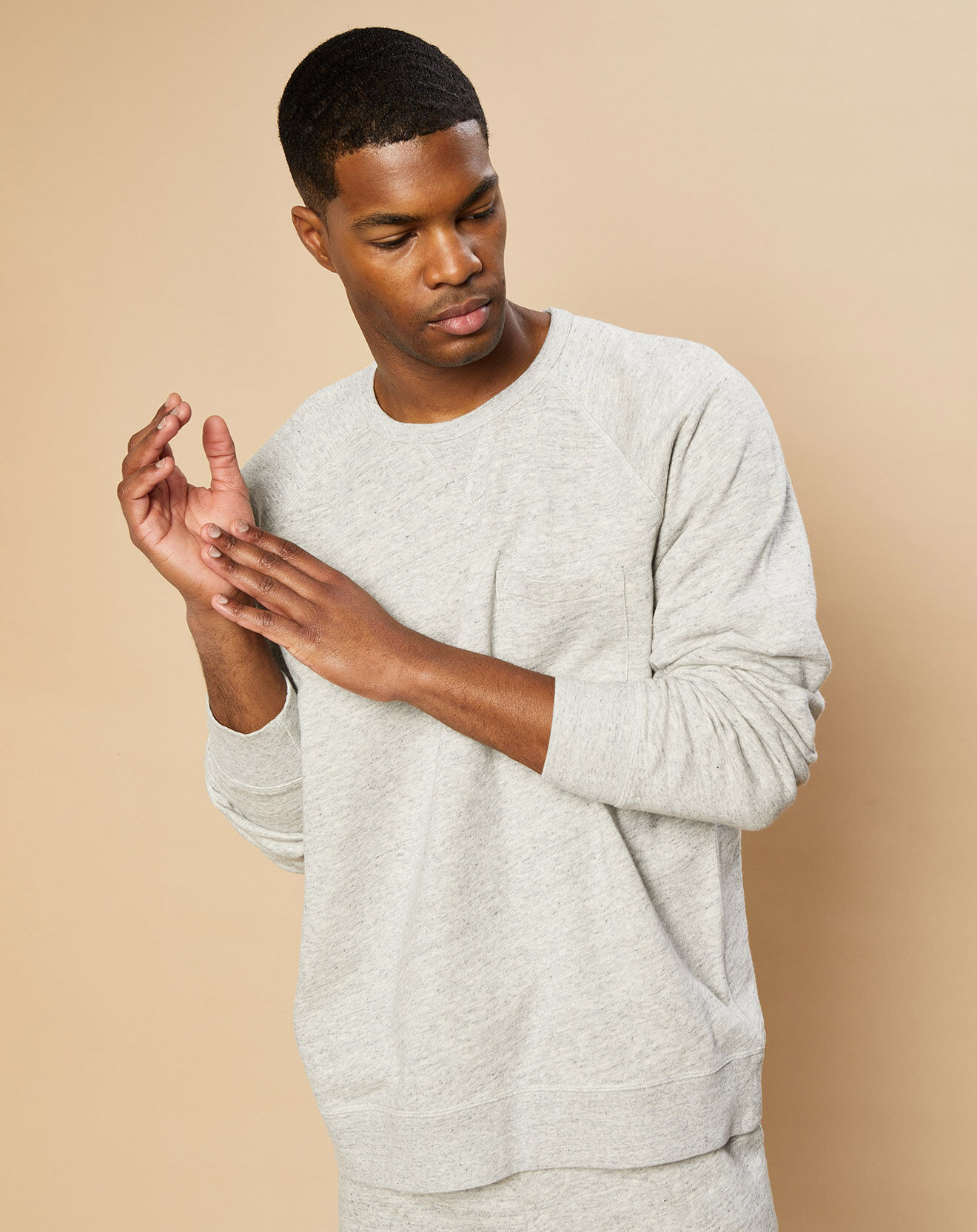 Hartford Sweat Light Pocket heather gris
