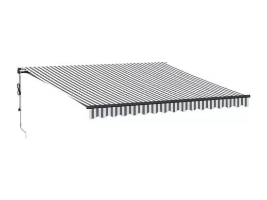 Auvent rétractable automatique anthracite et blanc 450x300 cm
