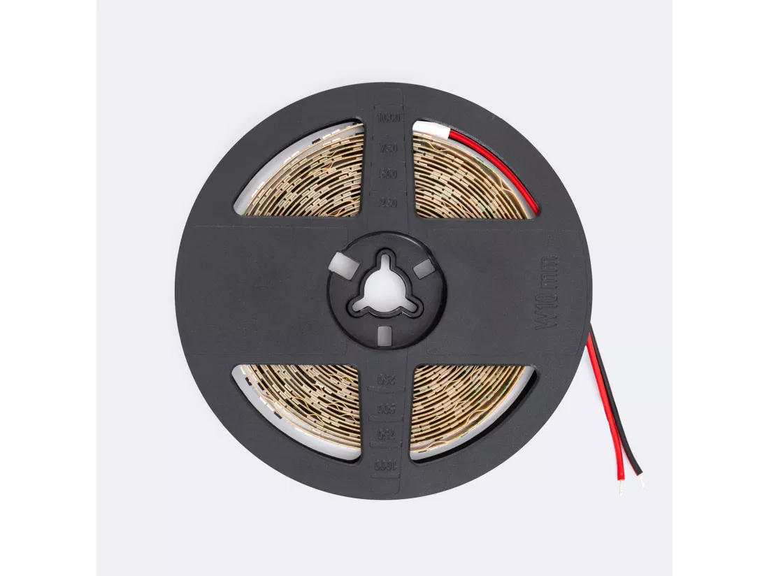 Ruban LED 24V DC Dimmable SMD2835 140LED/m 5m IP20 Largeur 10mm Coupe tous les 100cm Dim to Warm Sélectionnable (chaud-neutre)