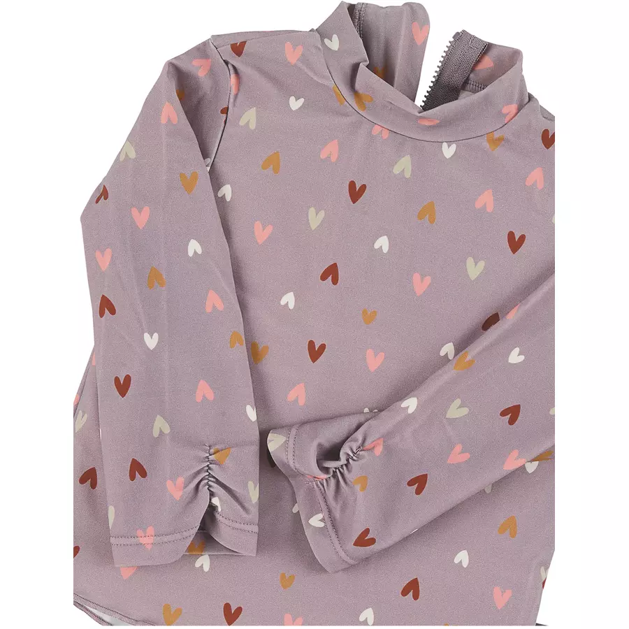 Sterntaler Langarm-Schwimmshirt Herz lila