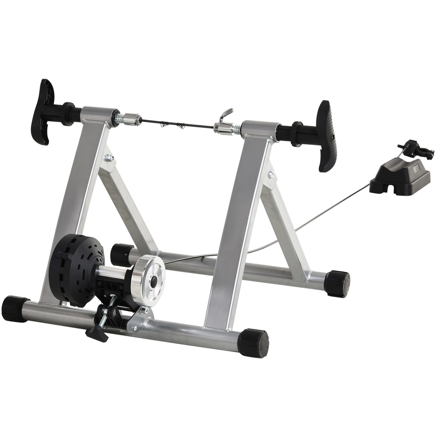 HOMCOM Heimtrainer mit Magnetbremse silber