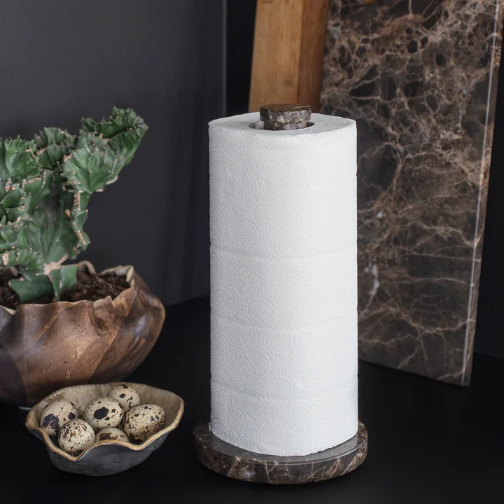 Mette Ditmer - Marble Küchenrollenhalter, schwarz / grau